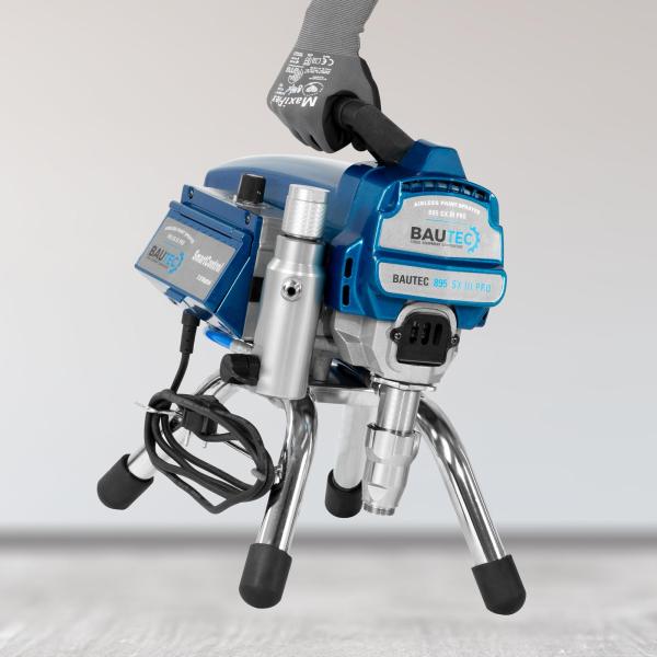 BAUTEC Airless Farbsprühgerät 895 SX III PRO mit Kolbenpumpe | Förderleistung bis 2,7 l/min